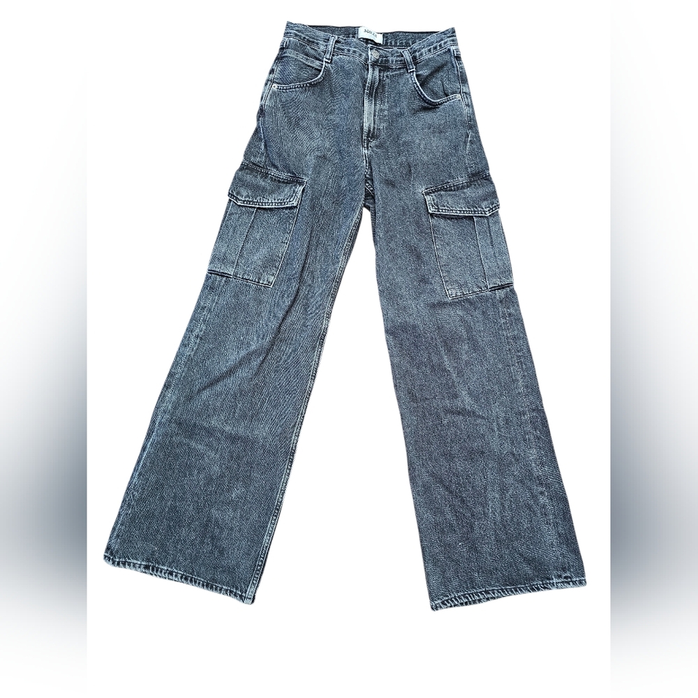 AGOLDE Women's Minka Cargo Jeans Size 25 Charcol Gray